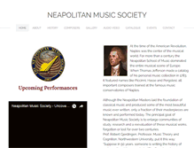 Tablet Screenshot of neapolitanmusicsociety.org